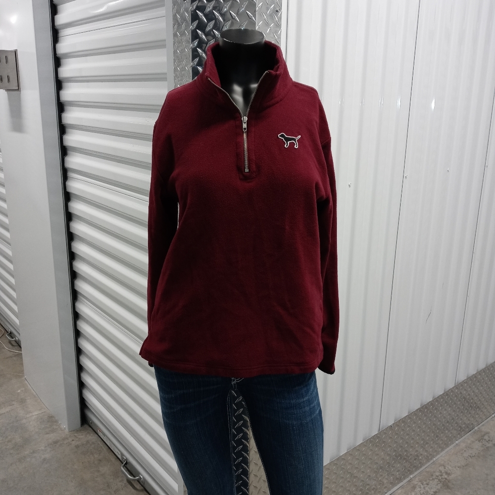 Pink Victoria's Secret Half Zip Fleece - Picture 3 of 5